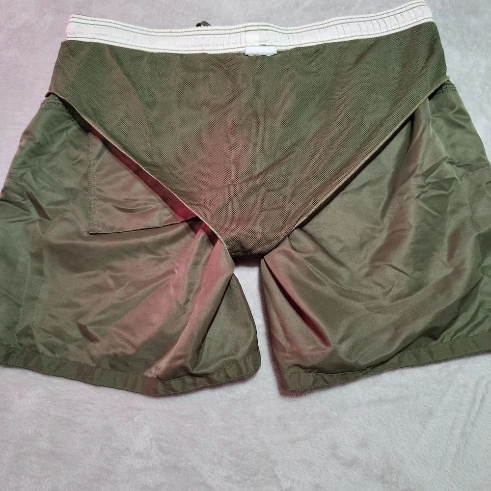 Speedo Swim Trunks Men 38/7 Green‎ Lined Beach Surf Activity Pockets Volleyball